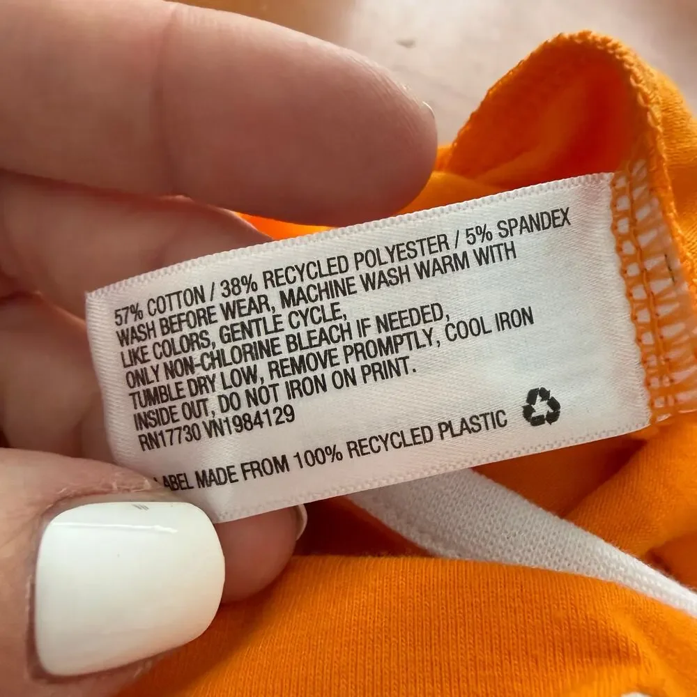 Cat & Jack Romper Shorties Baby One Piece Outfit Orange Summer Ringer Shortalls